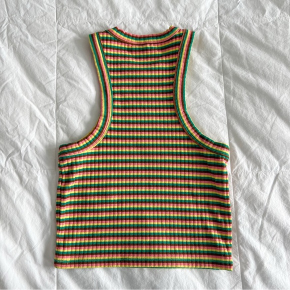 Only Ribbed Racer Neck Striped Tank Top - Picture 7 of 12